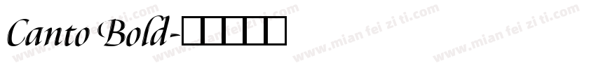 Canto Bold字体转换